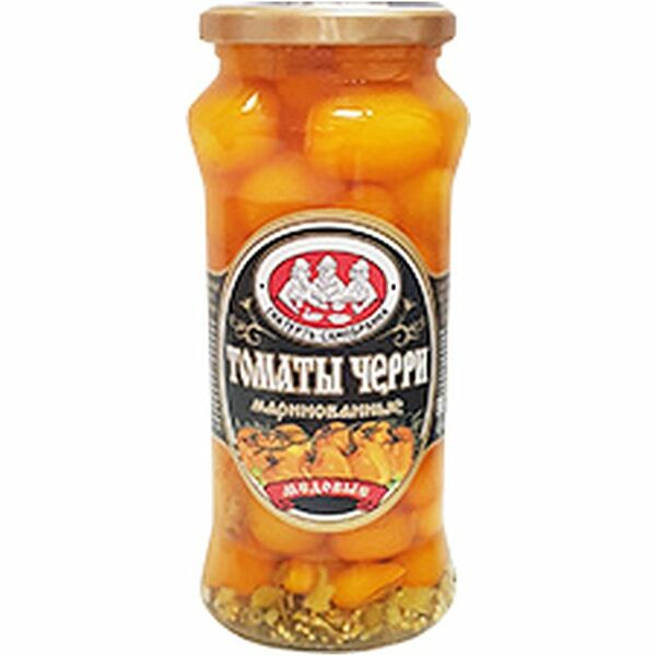 Томаты маринованные Скатерть-Самобранка Медовые, черри желтые 550г