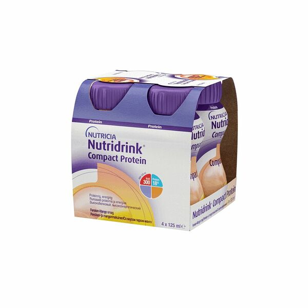 Смесь жидкая Nutridrink Compact Protein 4 шт 125 мл персик - манго