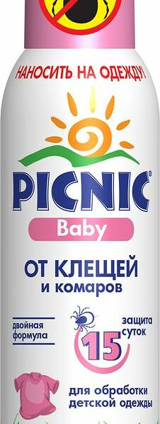 Аэрозоль Picnic Бейби от клещей и комаров, 125мл