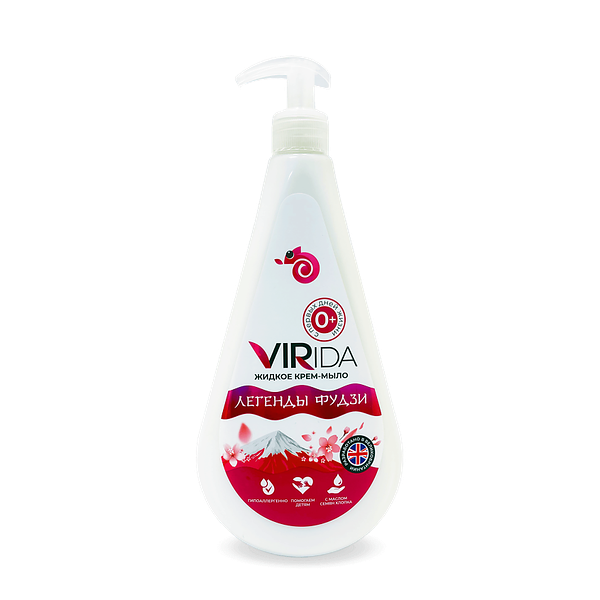 Крем-мыло Virida 0+ увлажняющее с маслом семян хлопка