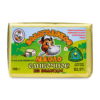 Масло сливочное Вологодское 82,5%