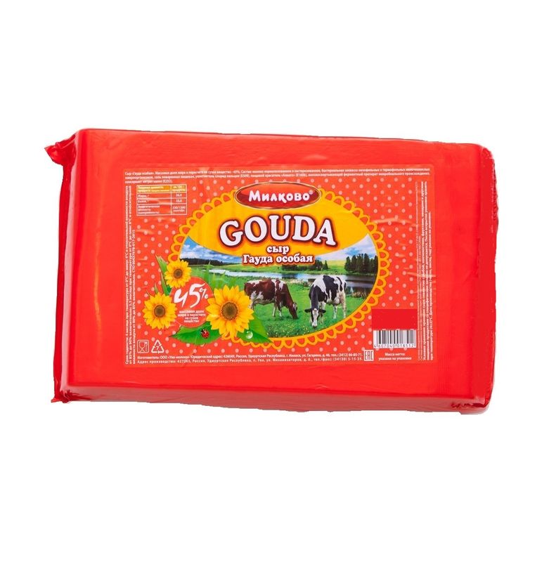 

Сыр Милково Гауда 45% без змж вес