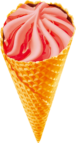 

Мороженое Золотой стандарт пломбир клубника в вафельном рожке 12% 100 г