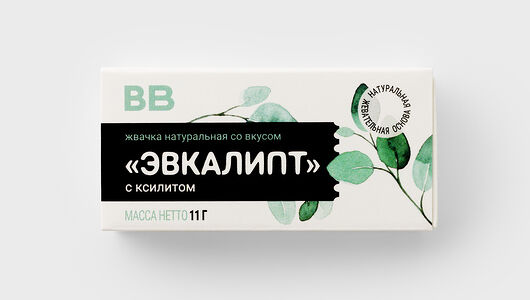 Жвачка натуральная со вкусом Эвкалипт 