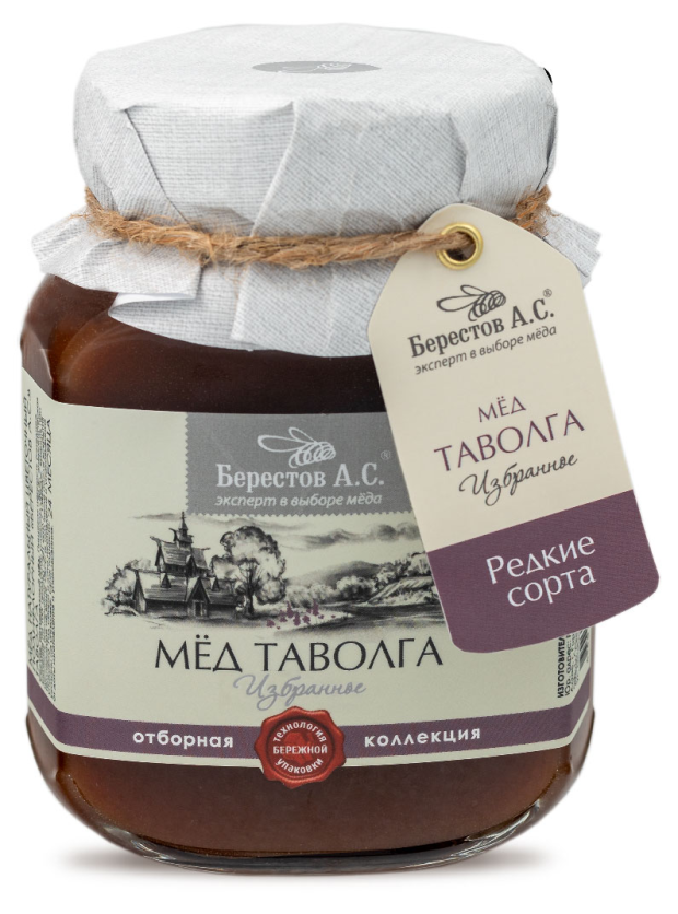 

Мед Берестов А.С. натуральный цветочный полифлорный Таволга 500 г