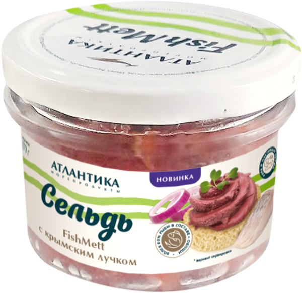 

Сельдь Атлантика FishMett рубленая с крымским лучком 170 г