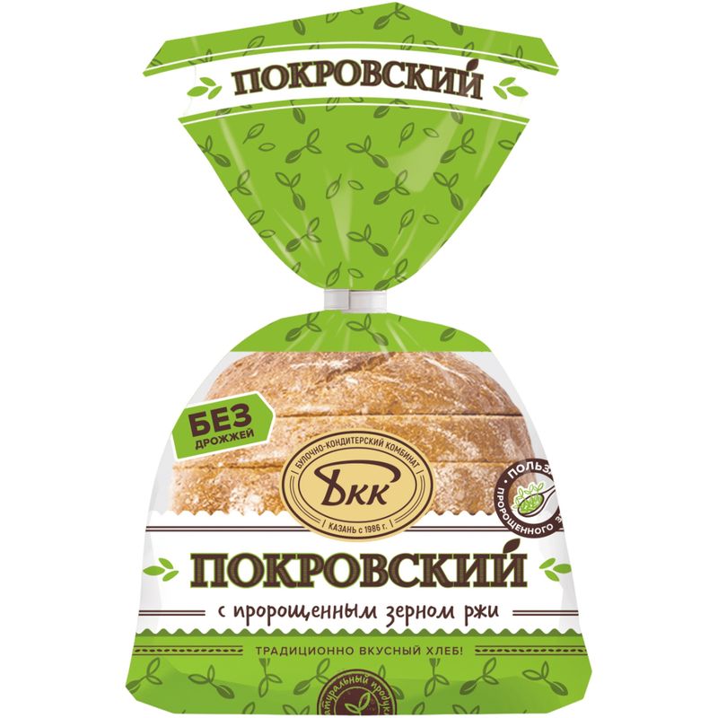

Хлеб БКК Покровский На Закваске с пророщенным зерном ржи нарезка 300 г