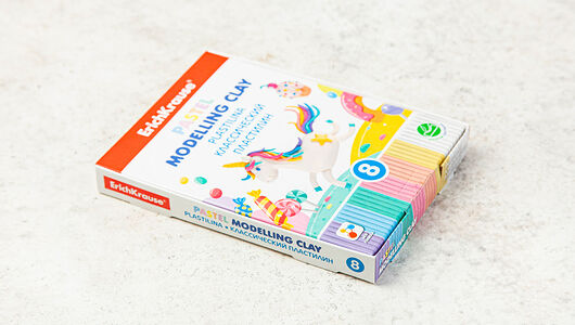 Пластилин детский Пастельный, 8 цветов, Вп