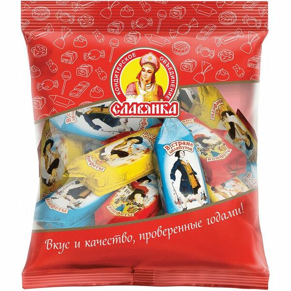 Конфеты Славянка В Стране Лилипутов вафельные глазированные, 213г