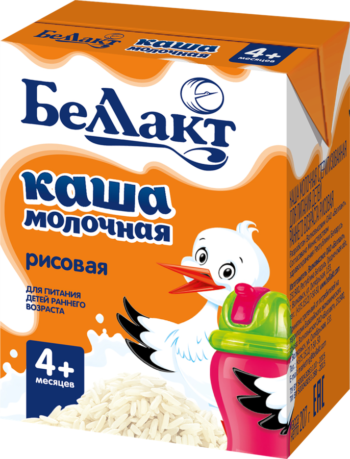 

Каша молочная Беллакт рисовая с 4 месяцев 207 г