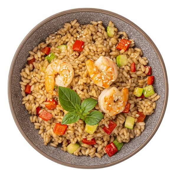 Жаренный рис с белоногими креветками по-азиатски Шеф Перекрёсток, 250г