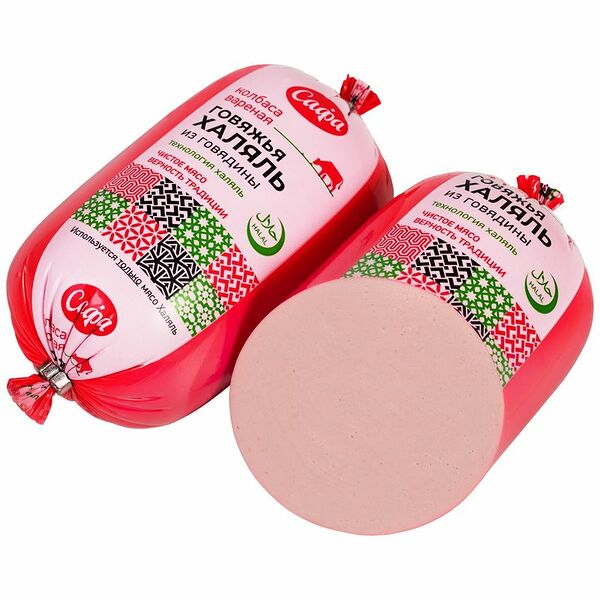 Колбаса варёная Сафа говяжья халяль категории Б, 500г