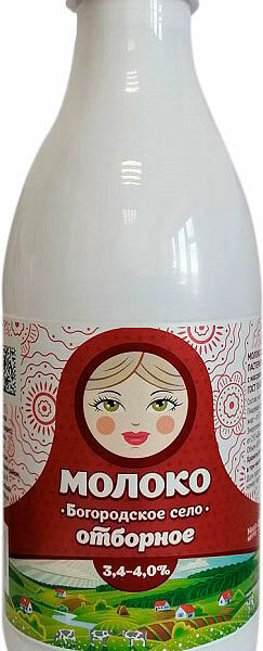 Молоко Богородское село пастеризованное 3.4-4.0%