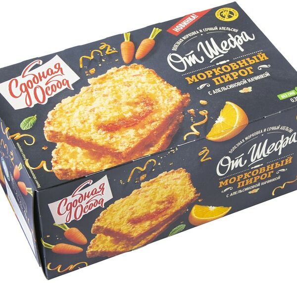 Пирог морковный Сдобная Особа От Шефа с апельсиновой начинкой 350г