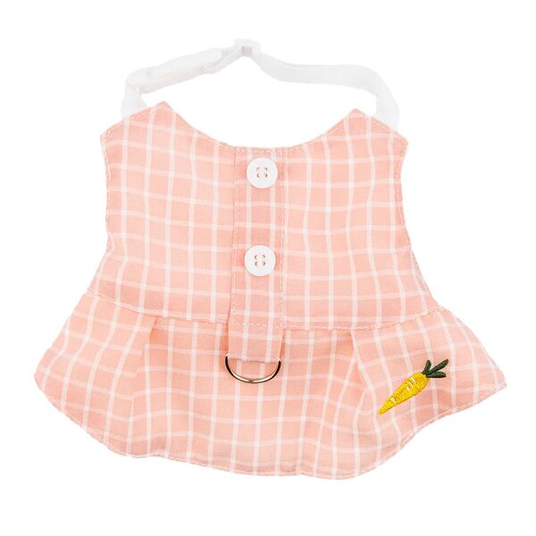 Сарафан для кролика розовый 14x19.5 см