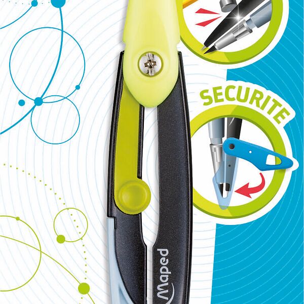 Циркуль Maped Metal Open с грифелем в футляре