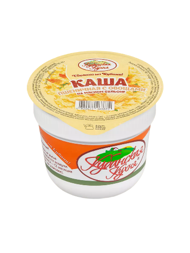

Каша Кубанская Кухня пшеничная с овощами, на мясном бульоне