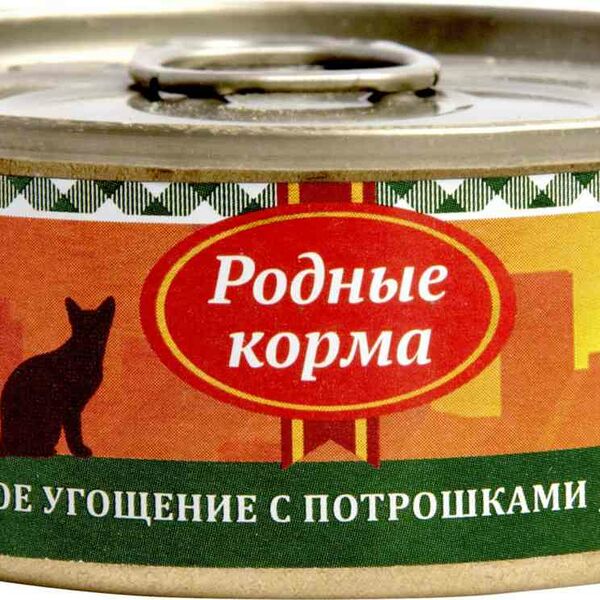 Корм для кошек Родные корма Мясное угощение с потрошками