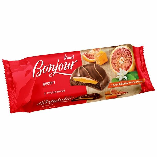 Десерт Konti Bonjour с апельсином, 220г
