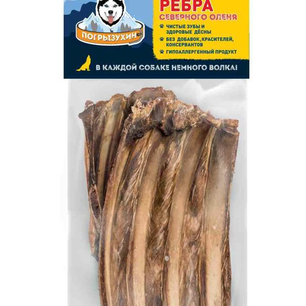 Лакомство для собак Погрызухин Ребра Северного оленя размер: L, 90-