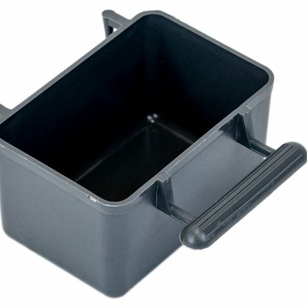 HOMEPET Кормушка для птиц в клетку прямоугольная серая 8х5х4,5см