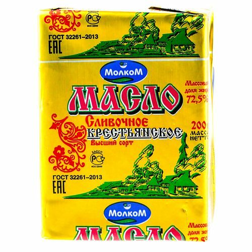 Масло сладко-сливочное МолкоМ крестьянское 72.5%