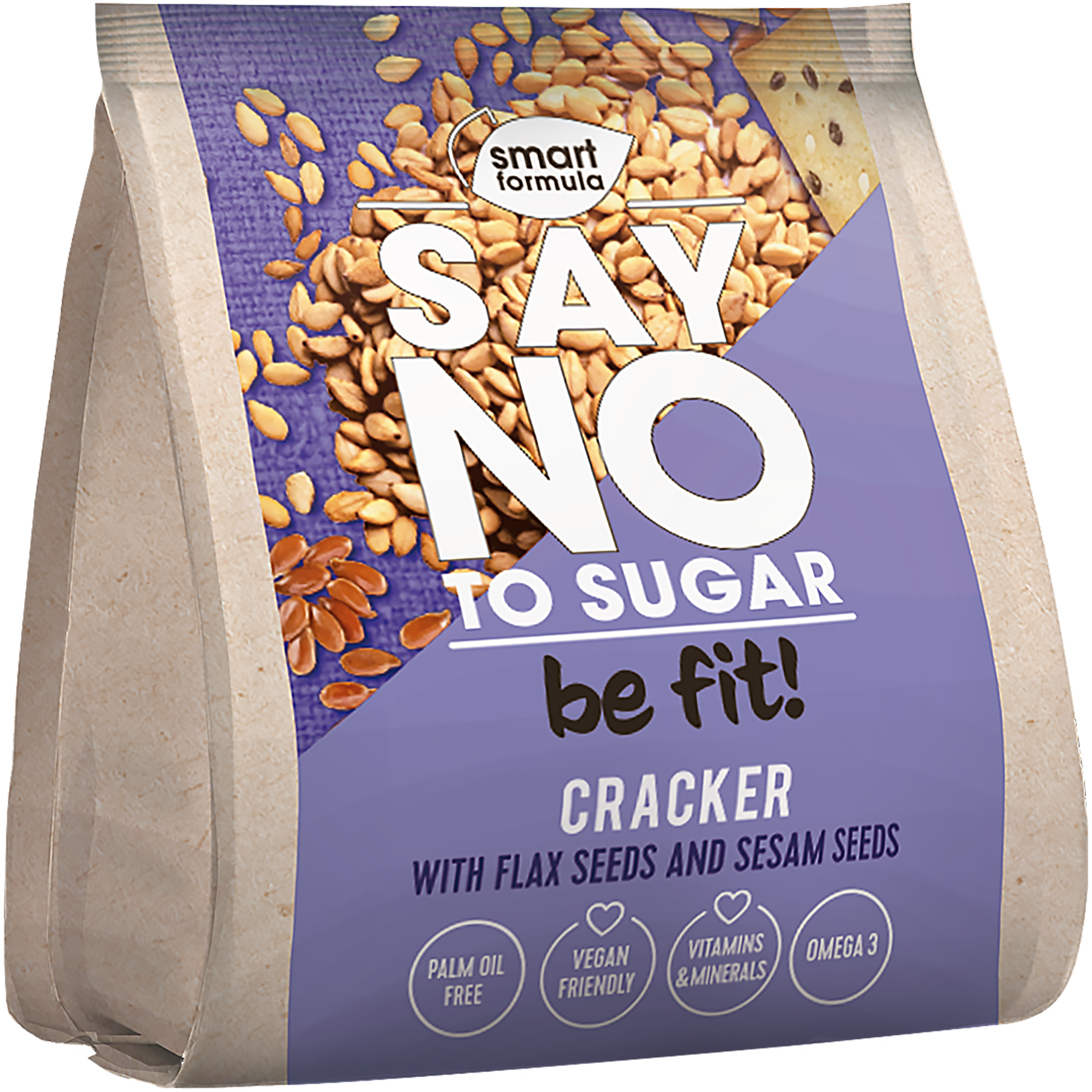 

Крекер SMART FORMULA Say no to sugar Лен и кунжут без сахара, 180г