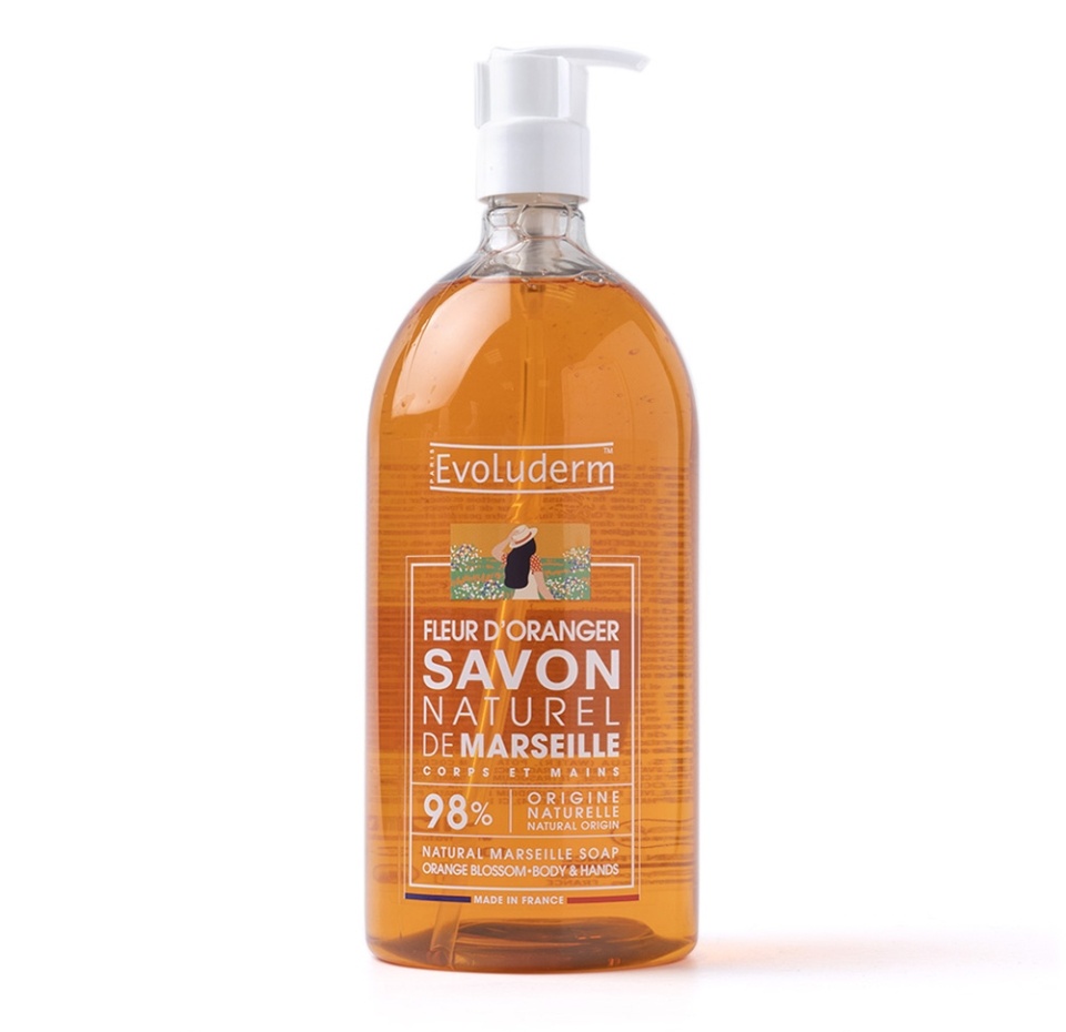 

Мыло жидкое Evoluderm Orange Blossom марсельское 1 л, Франция