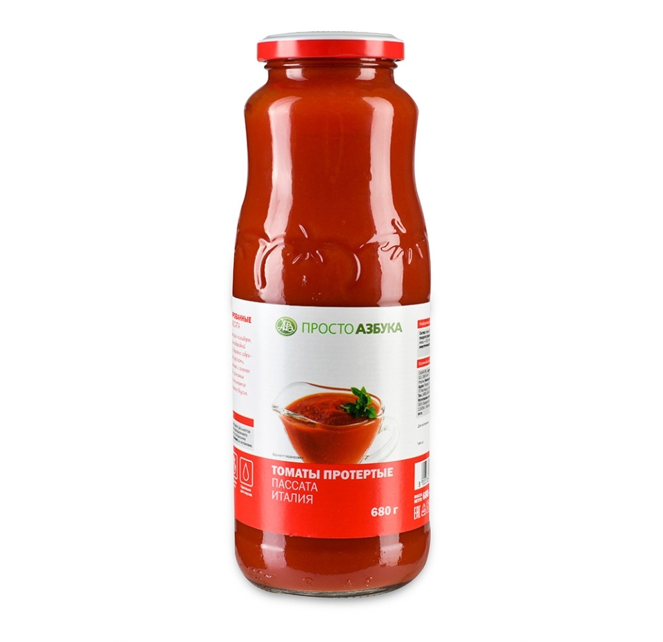 

Томаты протёртые «Пассата», «Просто Азбука», 680 г, Италия