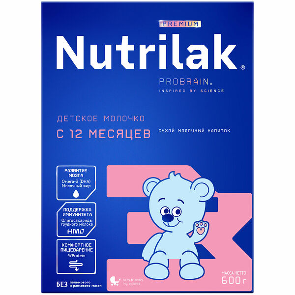 Смесь молочная Nutrilak Premium 3 с 12 месяцев