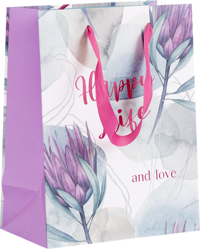 

Пакет подарочный MESHU Protea, матовая ламинация, 8х23х10 см