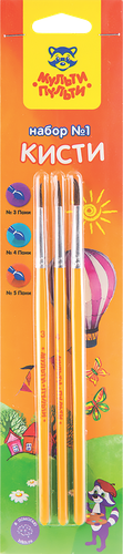 

Набор кистей Мульти Пульти Пони круглые № 3, 4, 5, 3 шт.