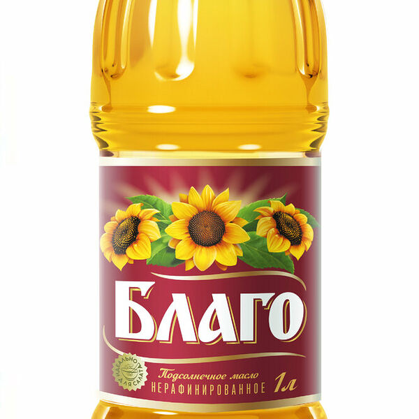 Масло подсолнечное Благо нерафинированное