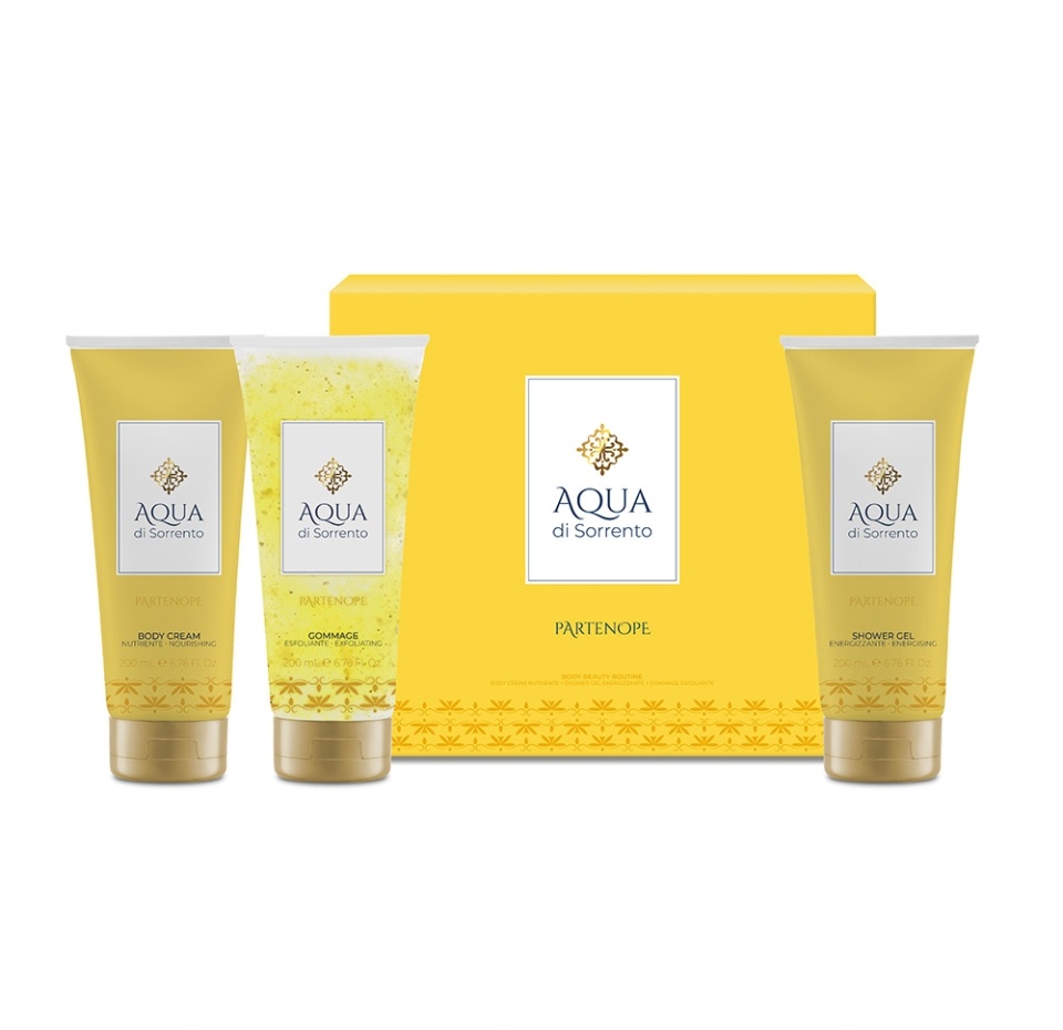 

Набор подарочный Aqua di Sorrento Partenope крем для тела 200мл, гель для душа 200мл, скраб для тела