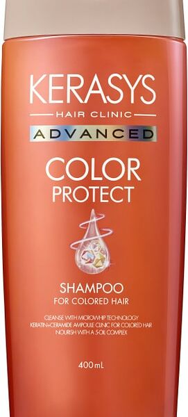 Шампунь для волос Kerasys Advanced Защита цвета с церамидными и кератиновыми ампулами 400мл
