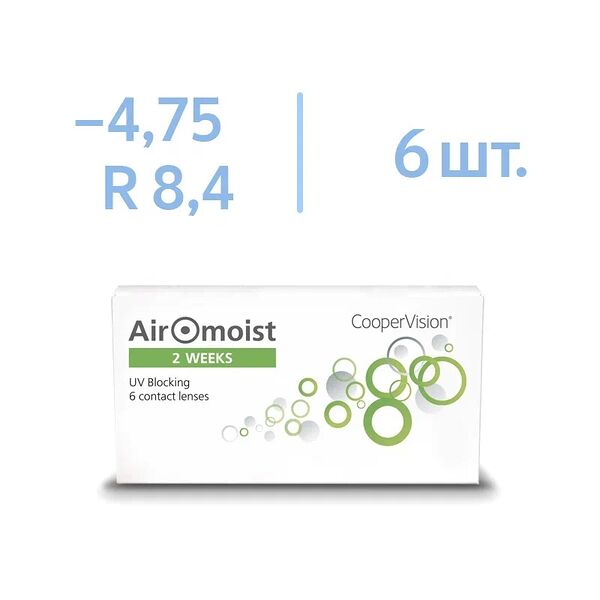 Линзы CooperVision Airomoist 2 weeks 6 шт -04.75 8.4