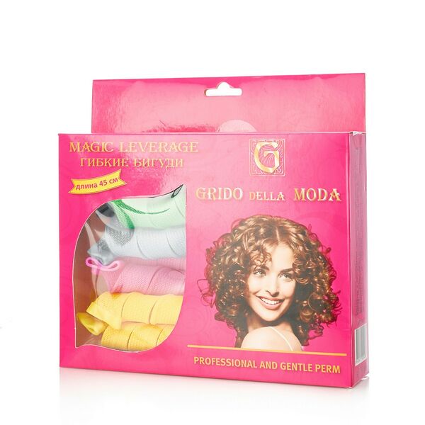 Бигуди для завивки волос Grido della Moda Magic Leverag спиральные, 45 см, 18 шт