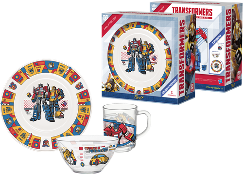 

Набор детской посуды HASBRO Трансформеры 3 предмета, стекло, Арт. КРС-1428