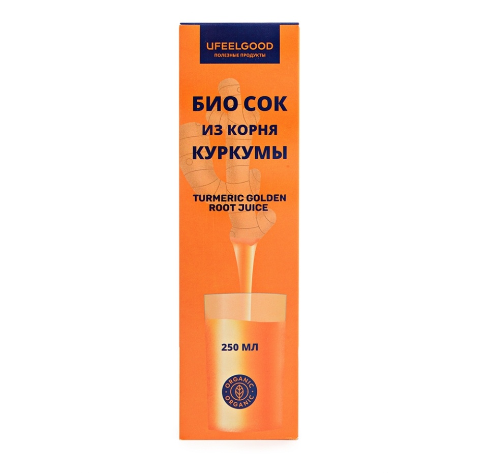 

Сок из корня Куркумы UFEELGOOD 100% 250мл, Бельгия