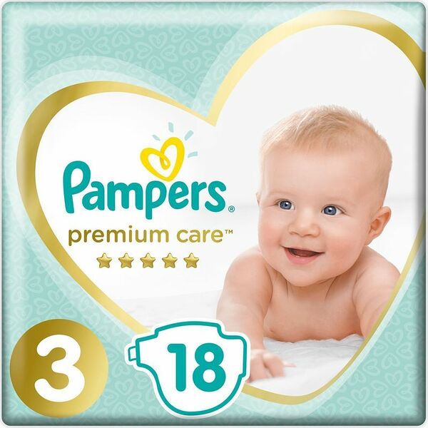 Подгузники Pampers Premium Care размер 3, 18 шт