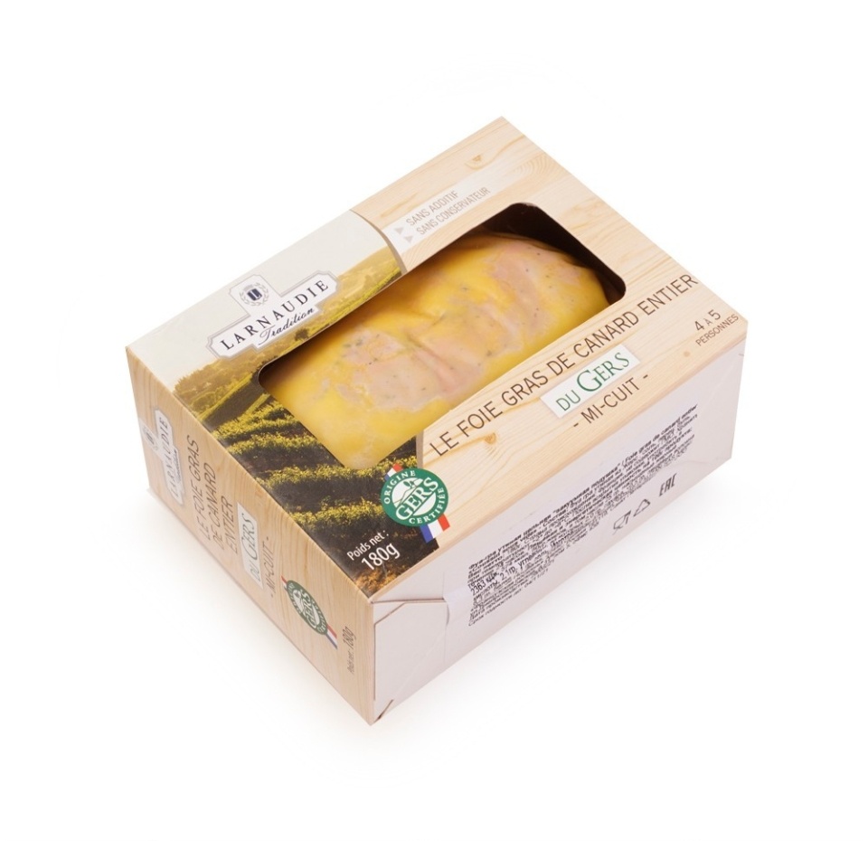 

Фуа-гра Larnaudie утиная цельная вакуумная подушка 180 г