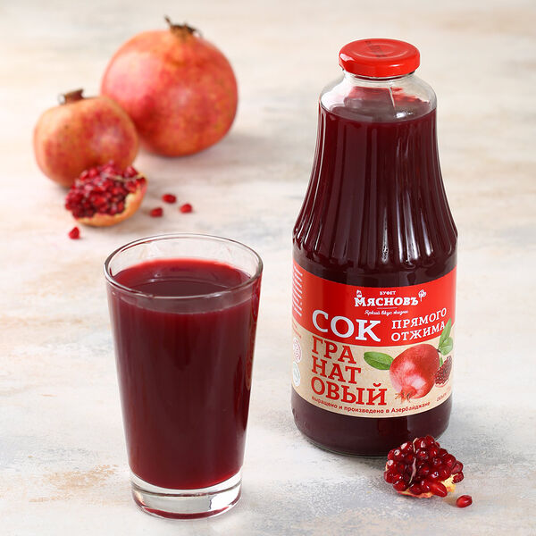 Сок гранатовый прямого отжима МясновЪ Буфет Азербайджан