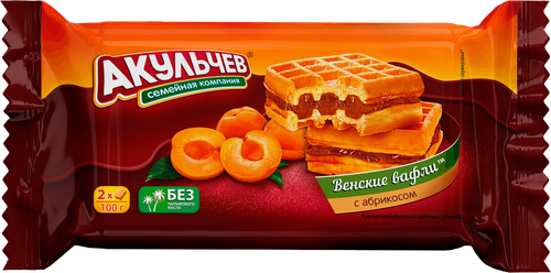 

Вафли Акульчев Венские с абрикосом, 100 г