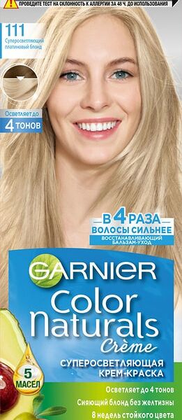 Краска для волос Garnier Color Naturals 111 Суперосветляющий платиновый блонд