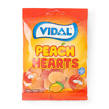 Мармелад VIDAL Персиковые сердечки 90г, Испания