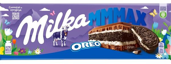 Шоколад Milka Oreo Молочный с начинкой 300г
