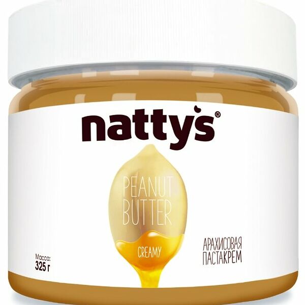 Паста-крем арахисовая Nattys Creamy с мёдом