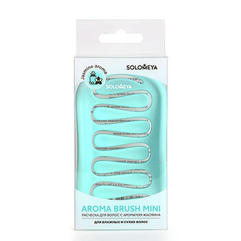 Арома-расческа для сухих и влажных волос с ароматом Жасмина мини Solomeya Wet Detangler Brush Oval Jasmine 1 шт