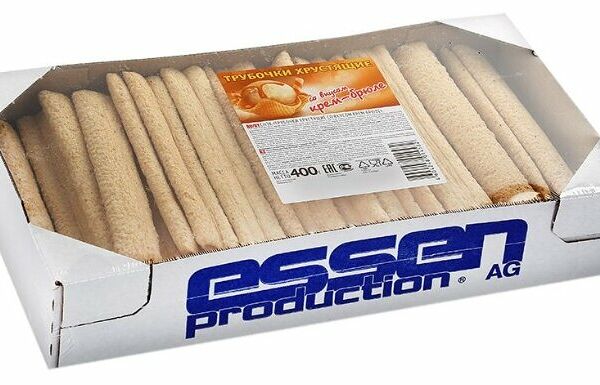 Трубочки хрустящие со вкусом Крем-брюле