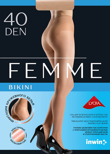 Колготки женские INWIN Femme by Bikini 40 den nero 3, Арт. 030PLT